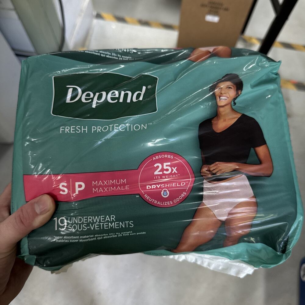 Depend Disposable Underwear Female Small Maximum 19 Ct‎ *NEW*